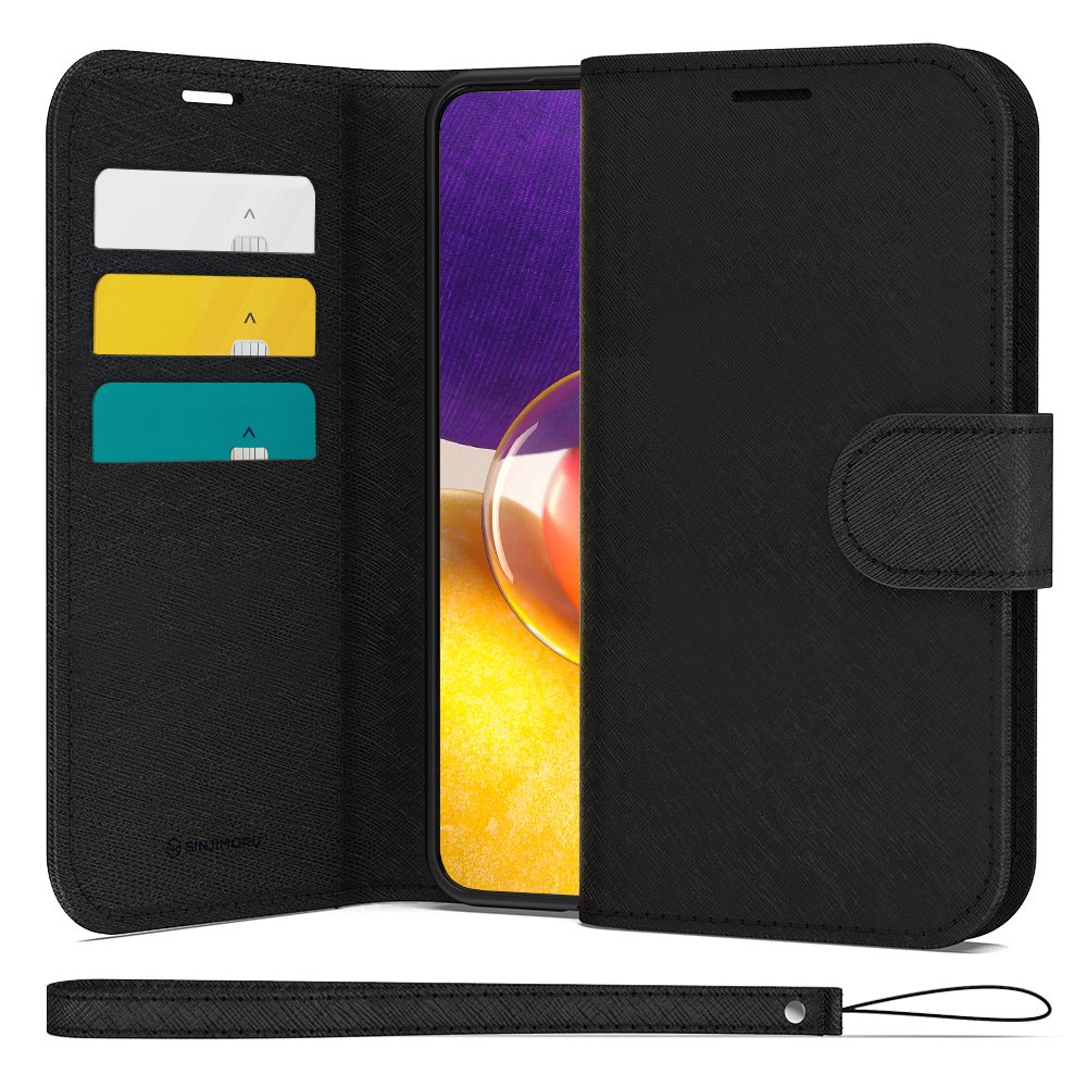 갤럭시 A퀀텀2 5G 지갑 다이어리 카드 케이스 사피아노 레더 플러스