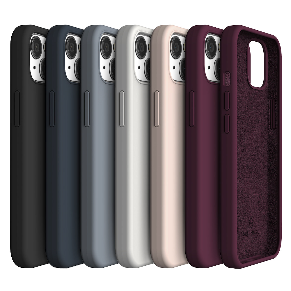 신지모루 아이폰13 미니 소프트 그립 실리콘 컬러 케이스